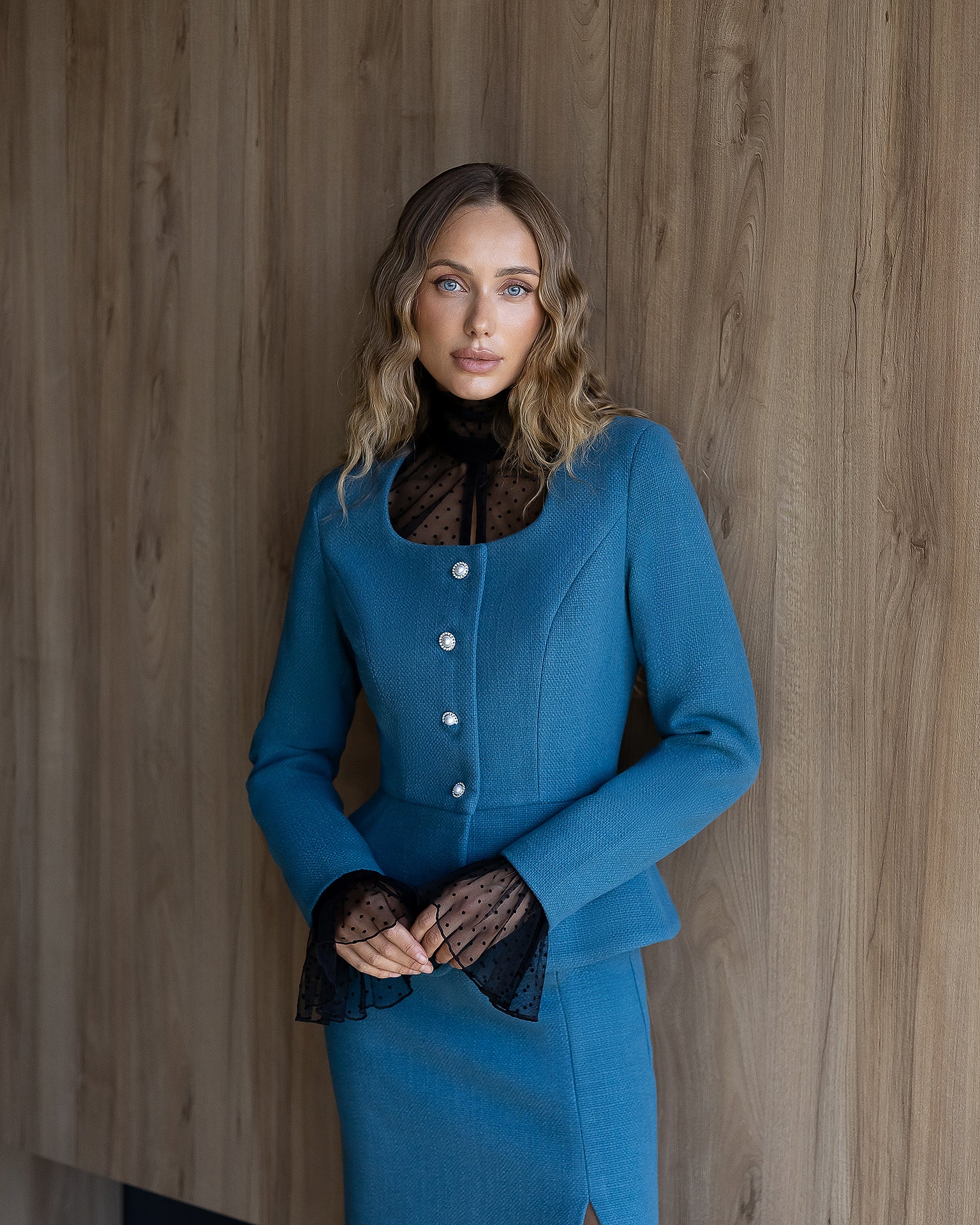 Women's Tweed Skirt Suit Set — Chanel-Inspired Jacket & Skirt