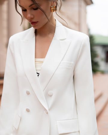 Women’s Crepe Blazer & Tailored Shorts Suit, Fully Lined