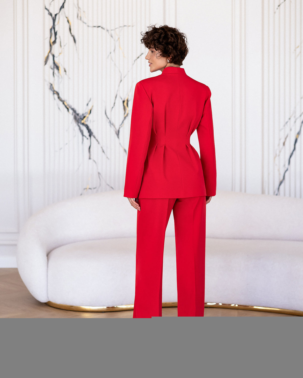 Women's Premium Crepe Tailored Suit Set – Blazer and Trousers