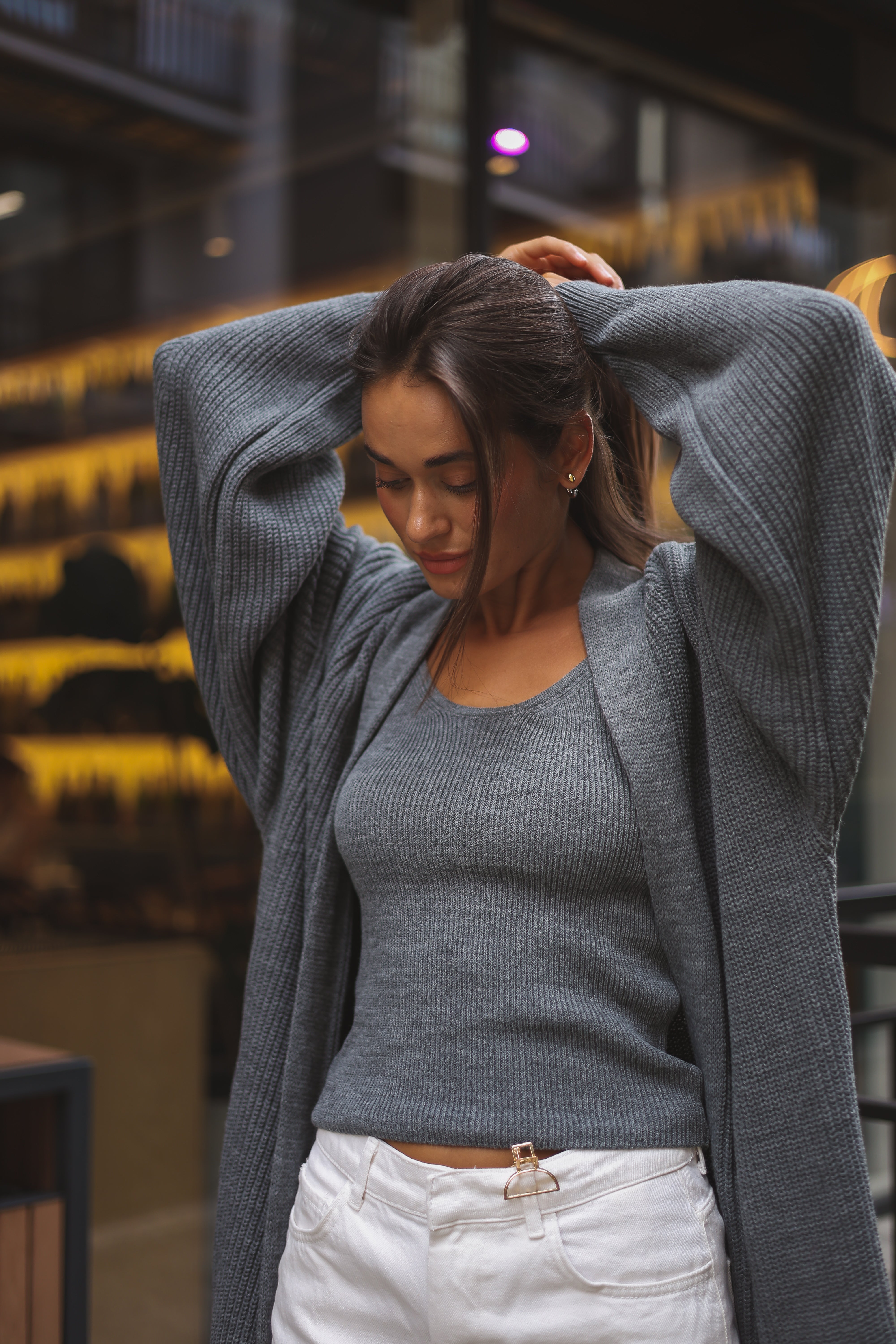 Cardigan “Kashtan” – Elongated Silhouette with Soft Structure
