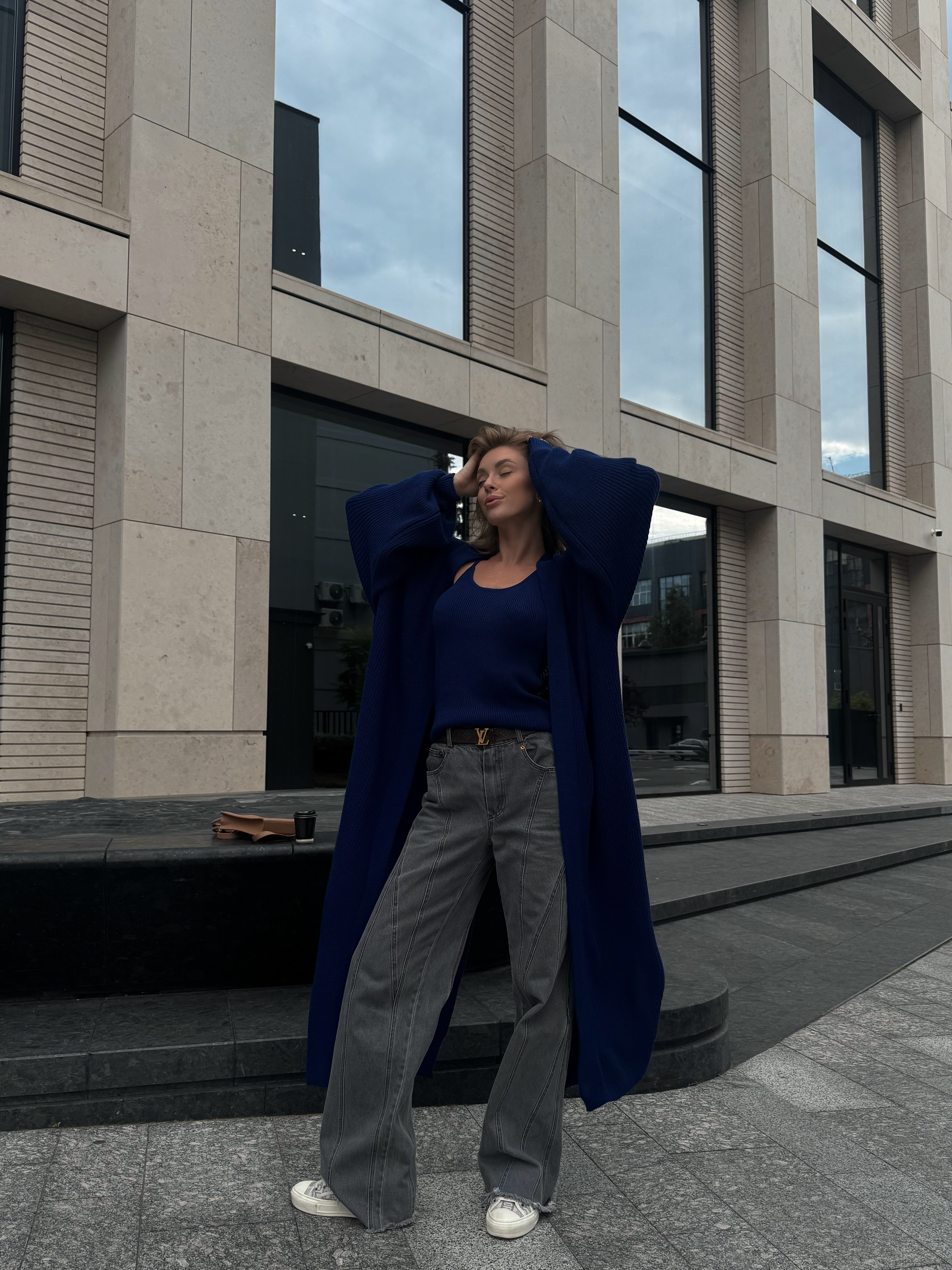Cardigan “Kashtan” – Elongated Silhouette with Soft Structure