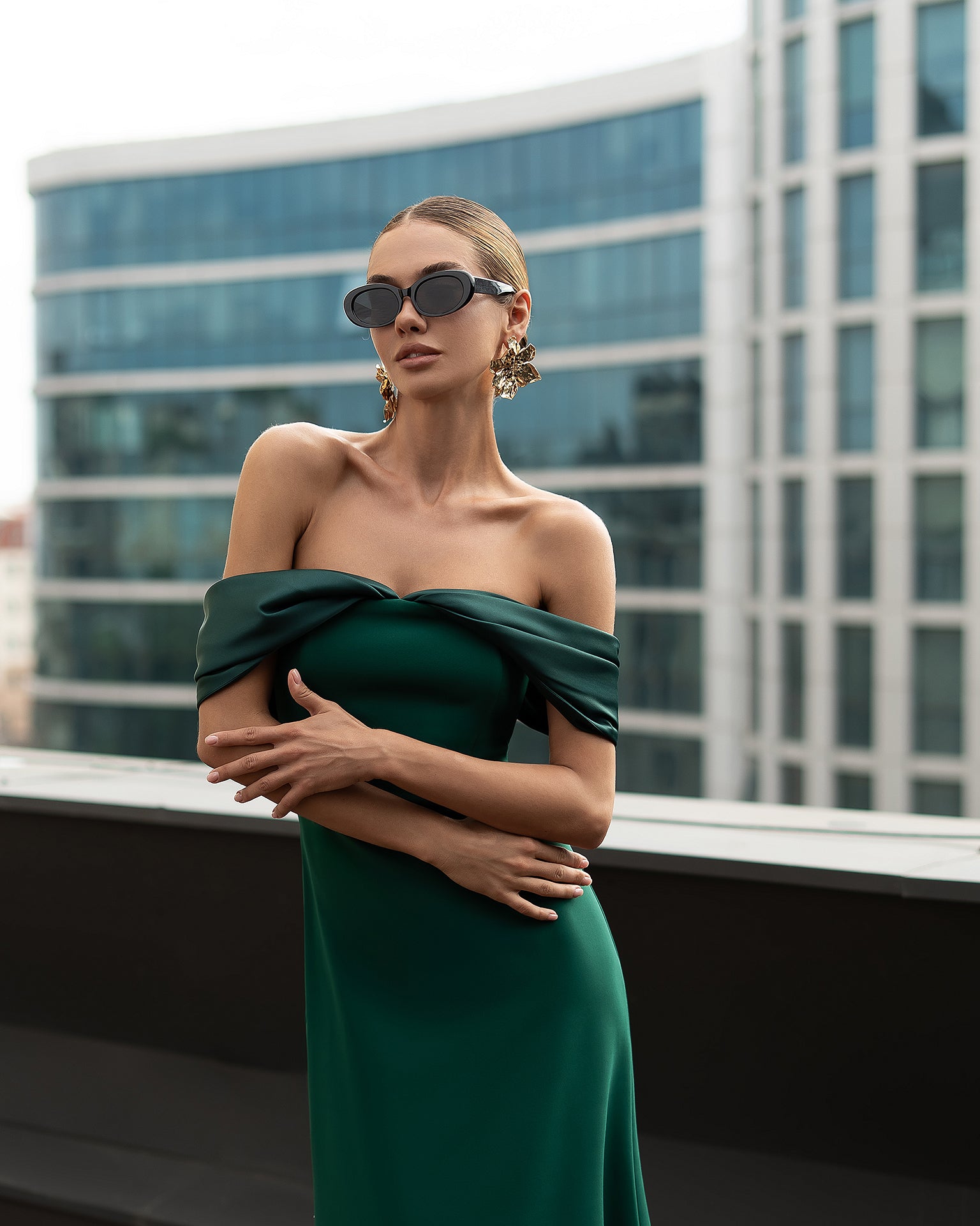 Women’s Crepe Midi Dress with Satin Inserts – Available in 6 Colors