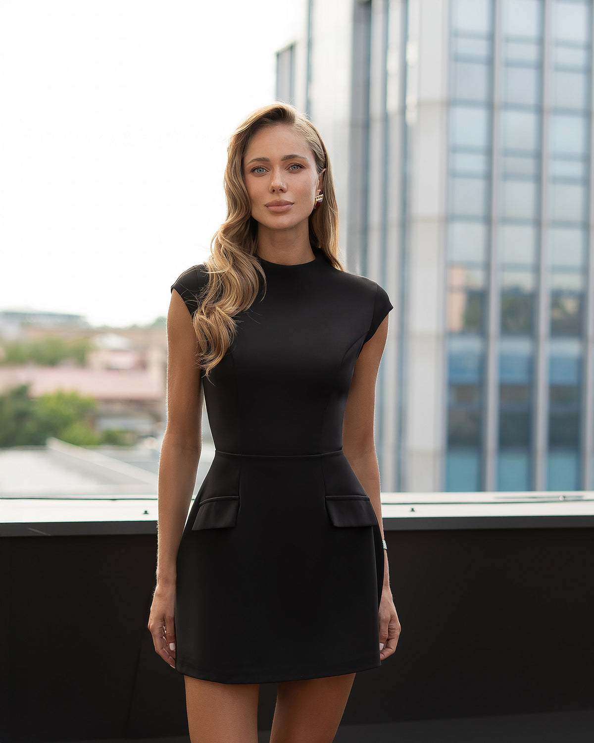 Premium Crepe Mini Dress in Black, Ivory, Red, Yellow, Pink