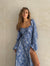 Blue Asti Soft Dress – Feminine Shape with Soft Floral Print