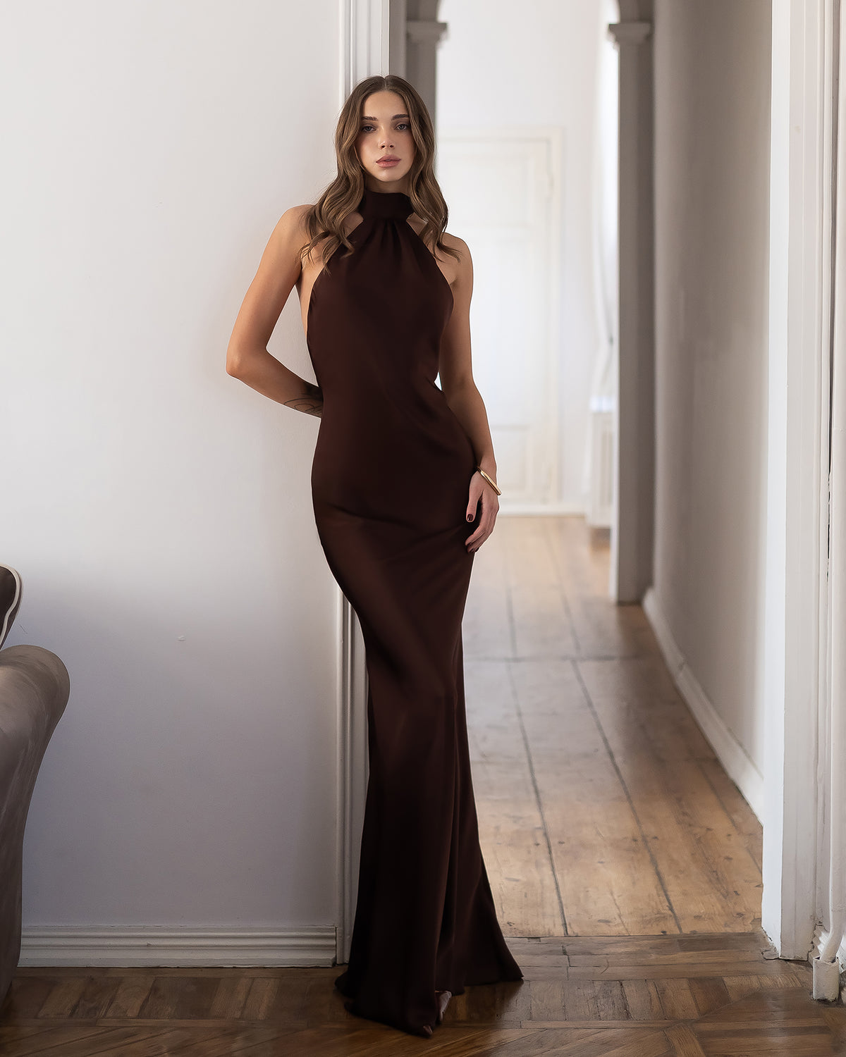 Premium Double-Faced Satin Maxi Dress, XS–L, Multiple Colors