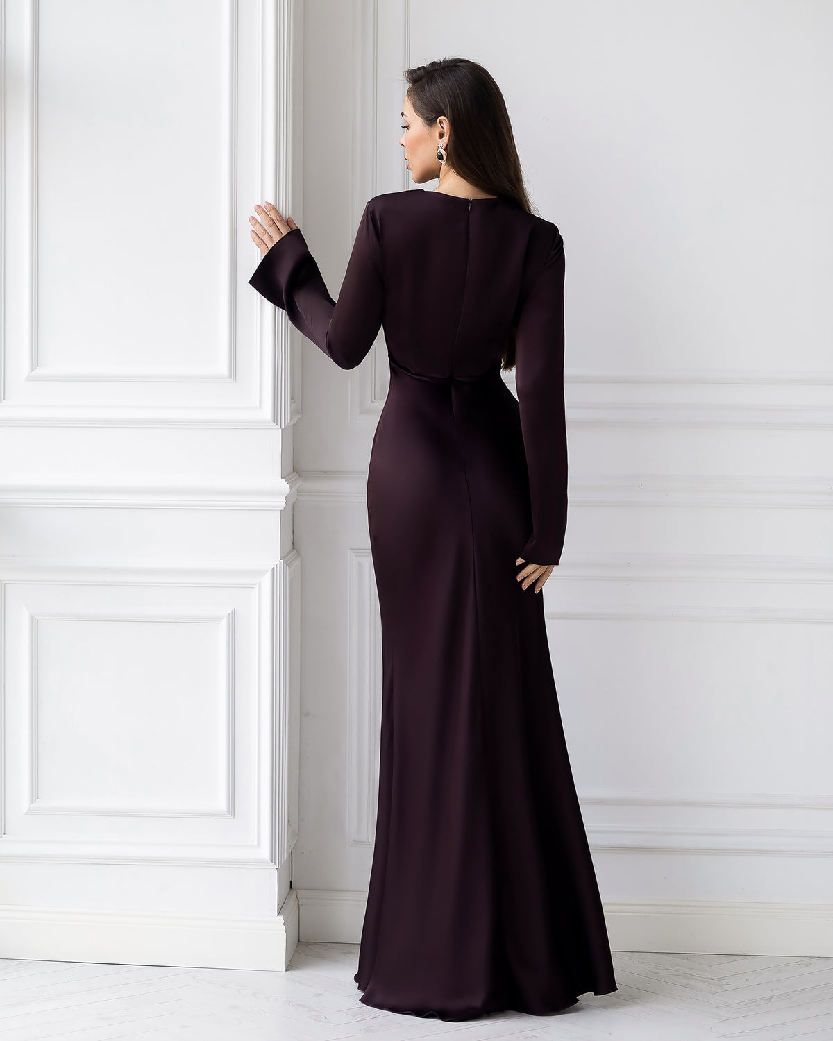 Premium Heavy Satin Evening Maxi Dress in 7 Colors (XS–L)
