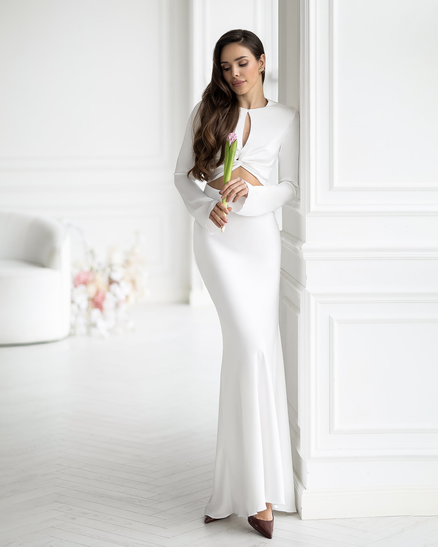 Premium Heavy Satin Evening Maxi Dress in 7 Colors (XS–L)