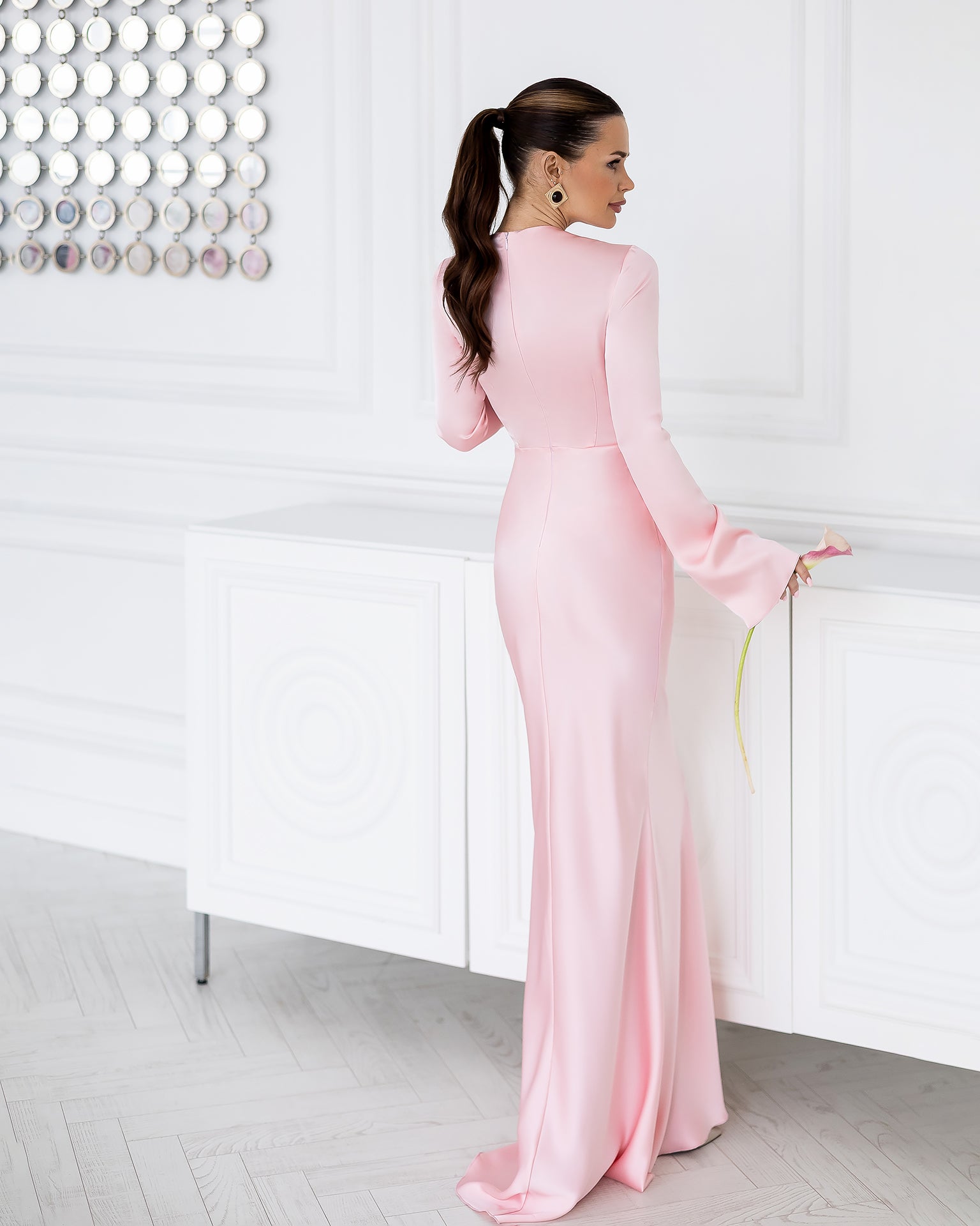 Premium Heavy Satin Evening Maxi Dress in 7 Colors (XS–L)
