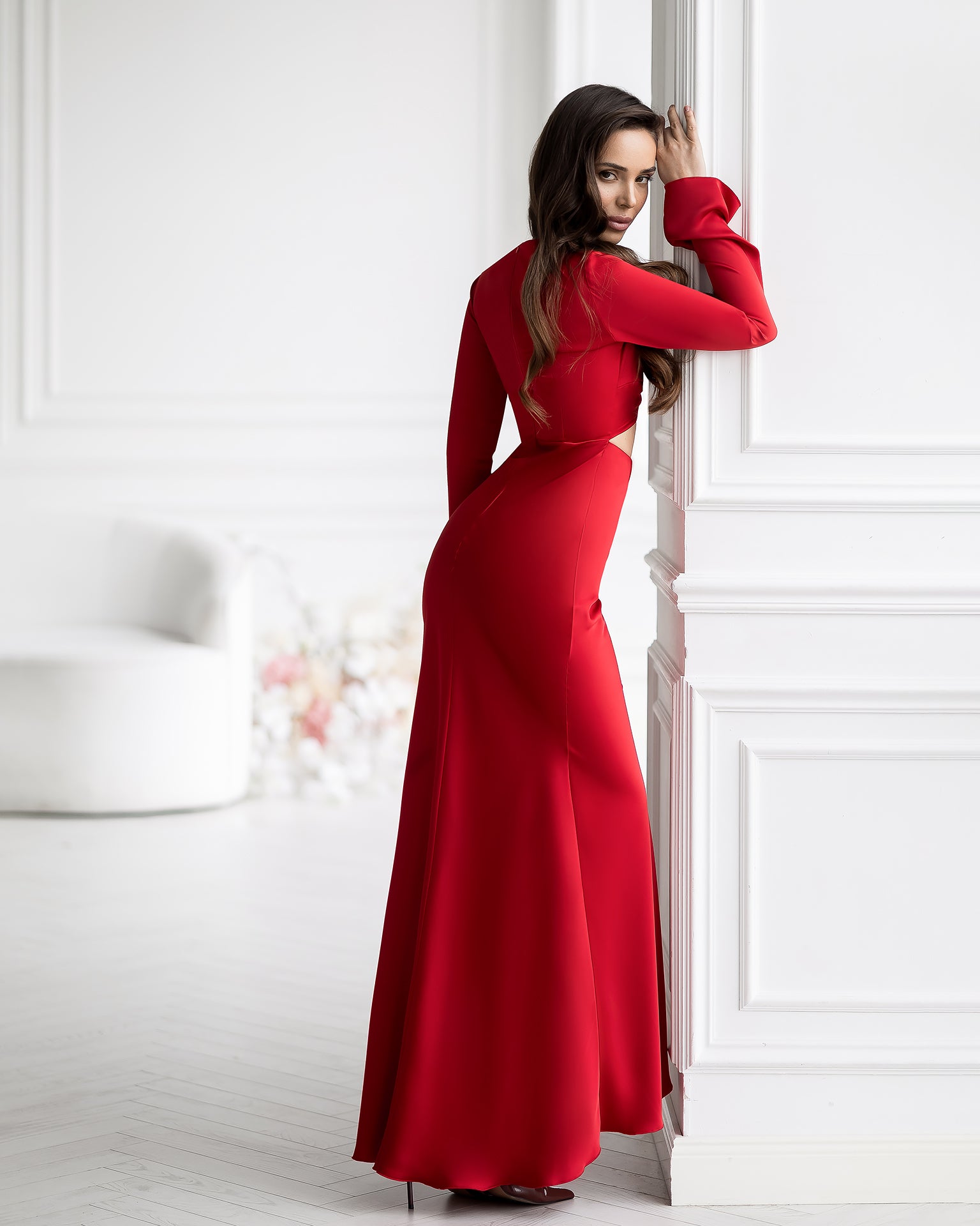 Premium Heavy Satin Evening Maxi Dress in 7 Colors (XS–L)