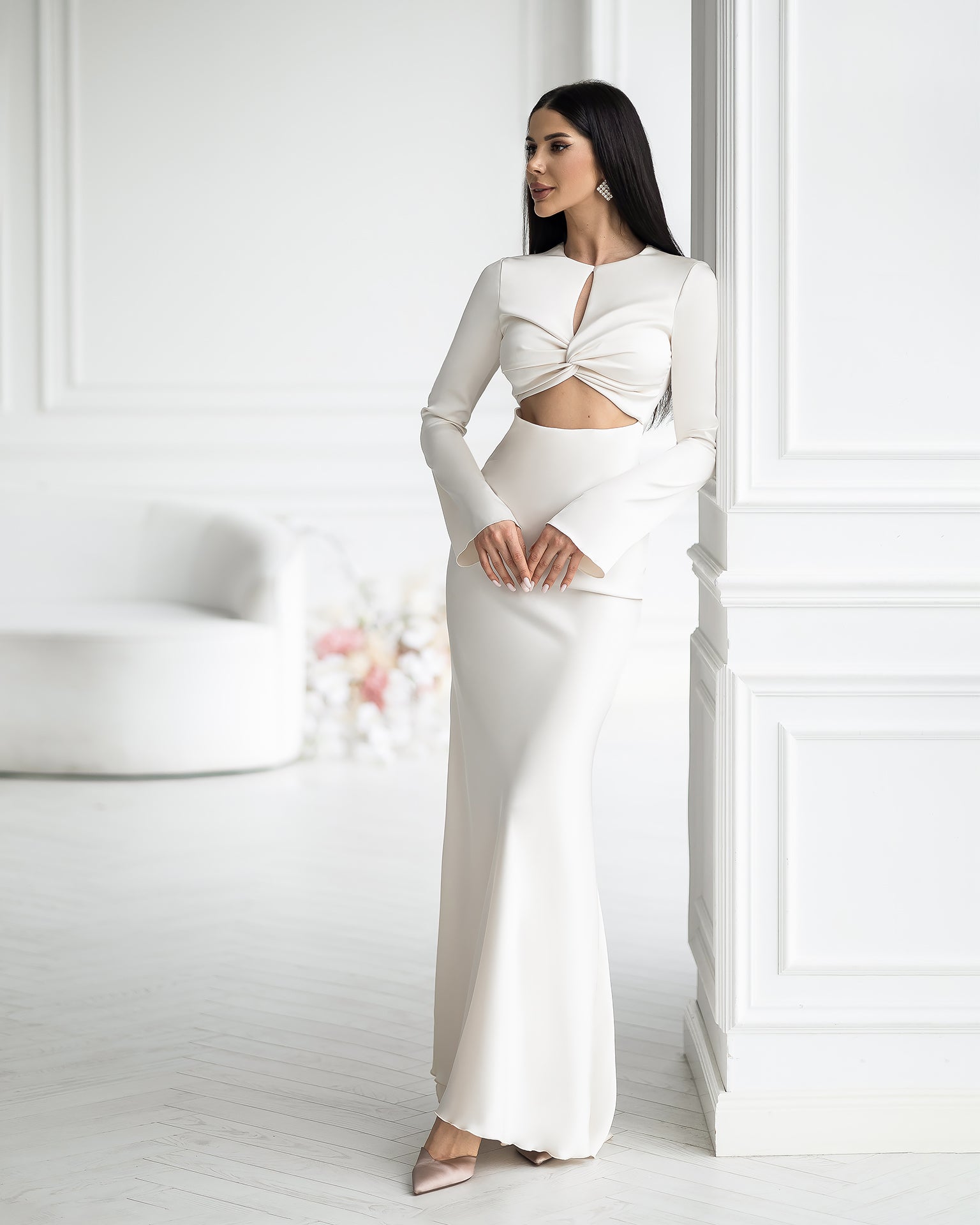 Premium Heavy Satin Evening Maxi Dress in 7 Colors (XS–L)