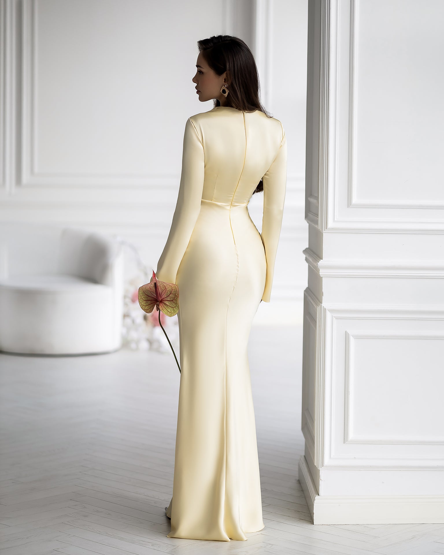 Premium Heavy Satin Evening Maxi Dress in 7 Colors (XS–L)