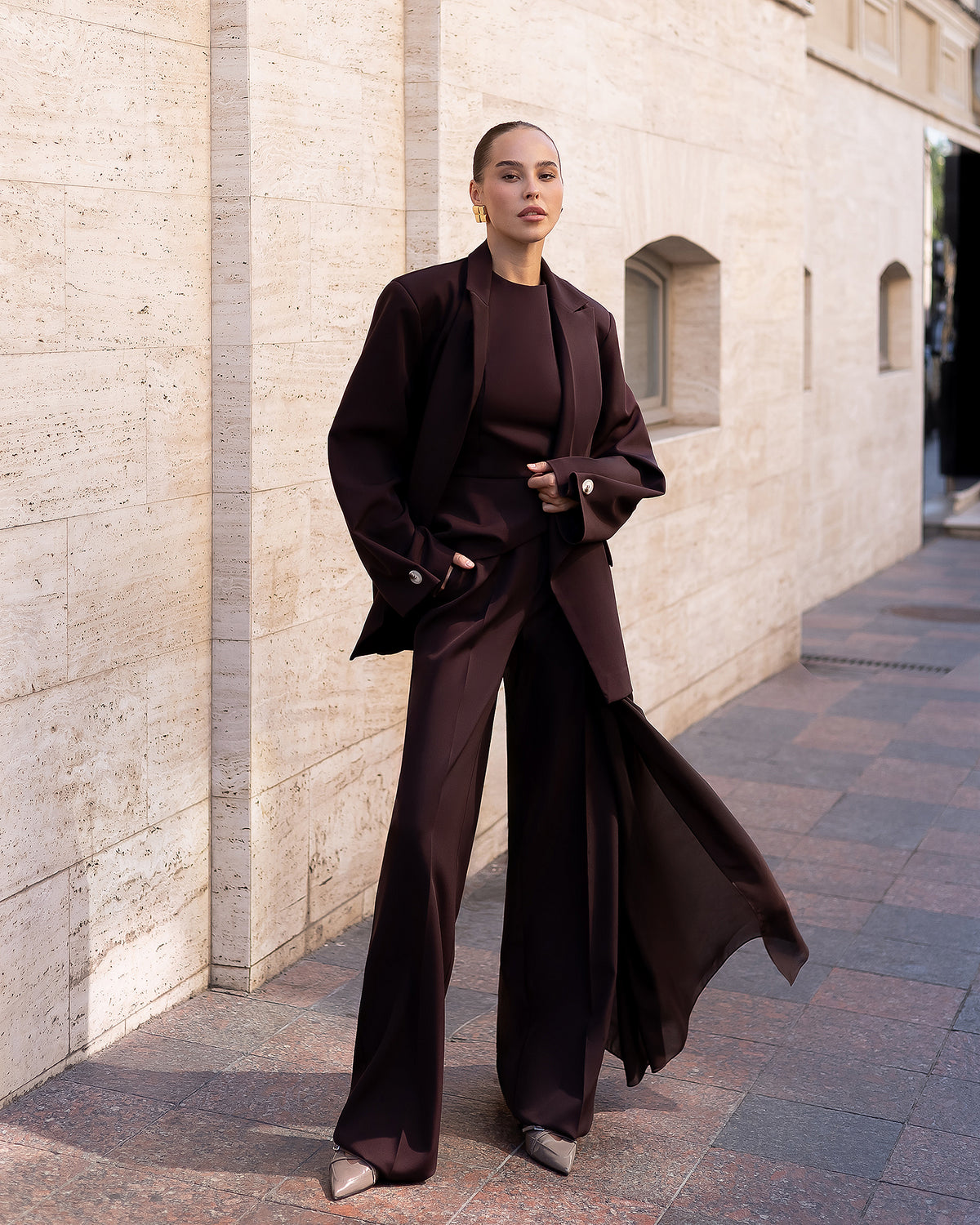 Women's Tailored Blazer in Ivory, Black, Chocolate, or Blue