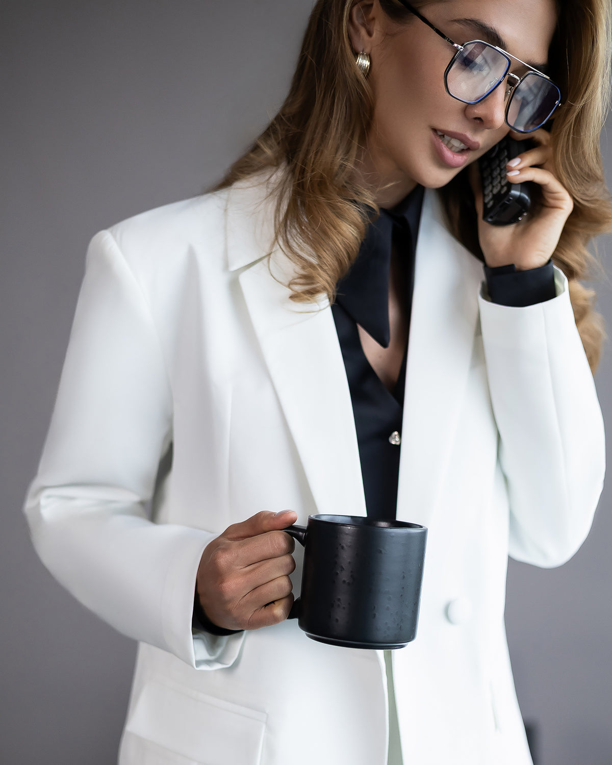 Women's Tailored Crepe Suit Set: Blazer and Trousers, XS–XXL