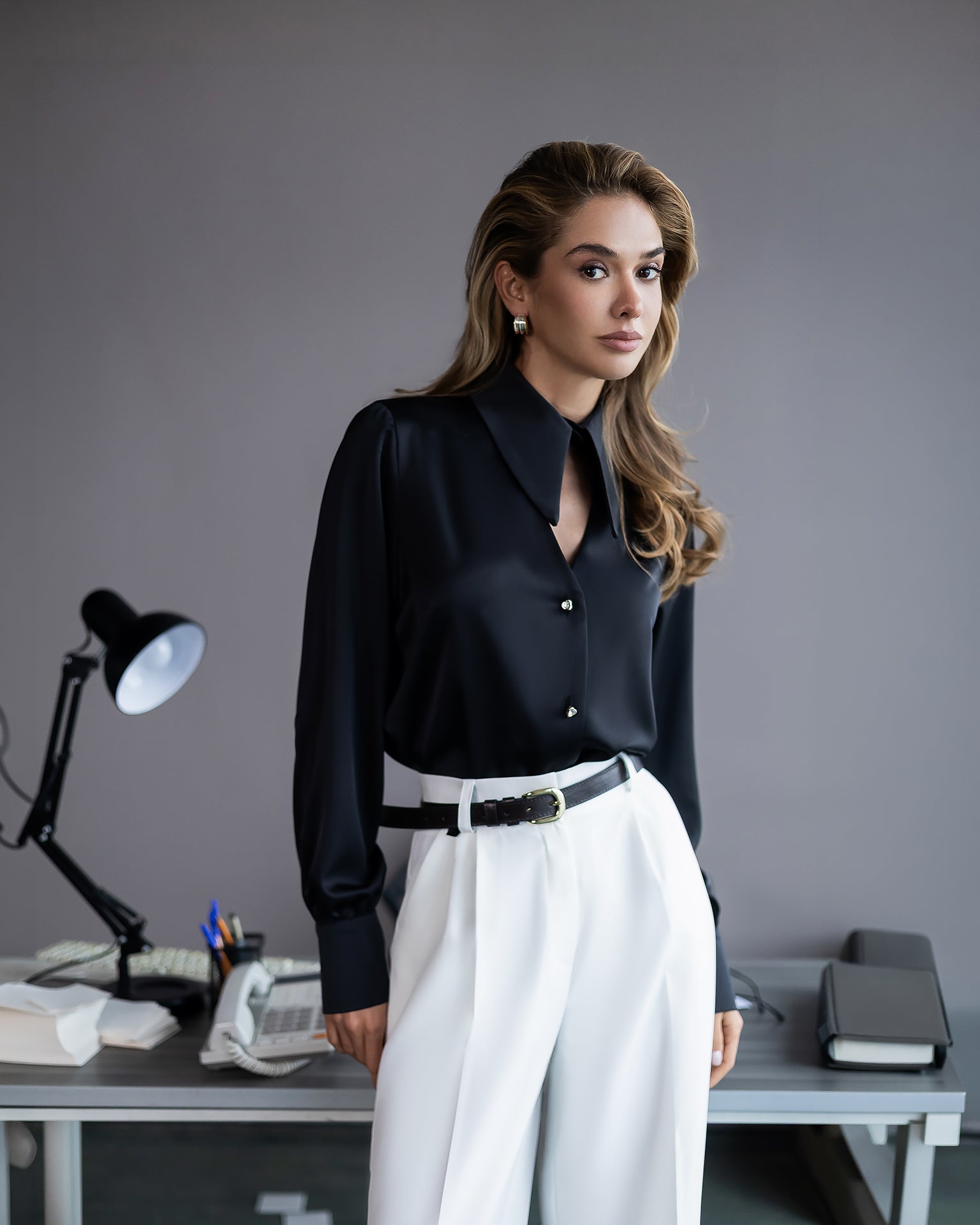 Women's Tailored Crepe Suit Set: Blazer and Trousers, XS–XXL