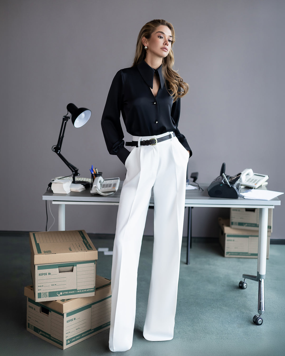 Women's Tailored Crepe Suit Set: Blazer and Trousers, XS–XXL