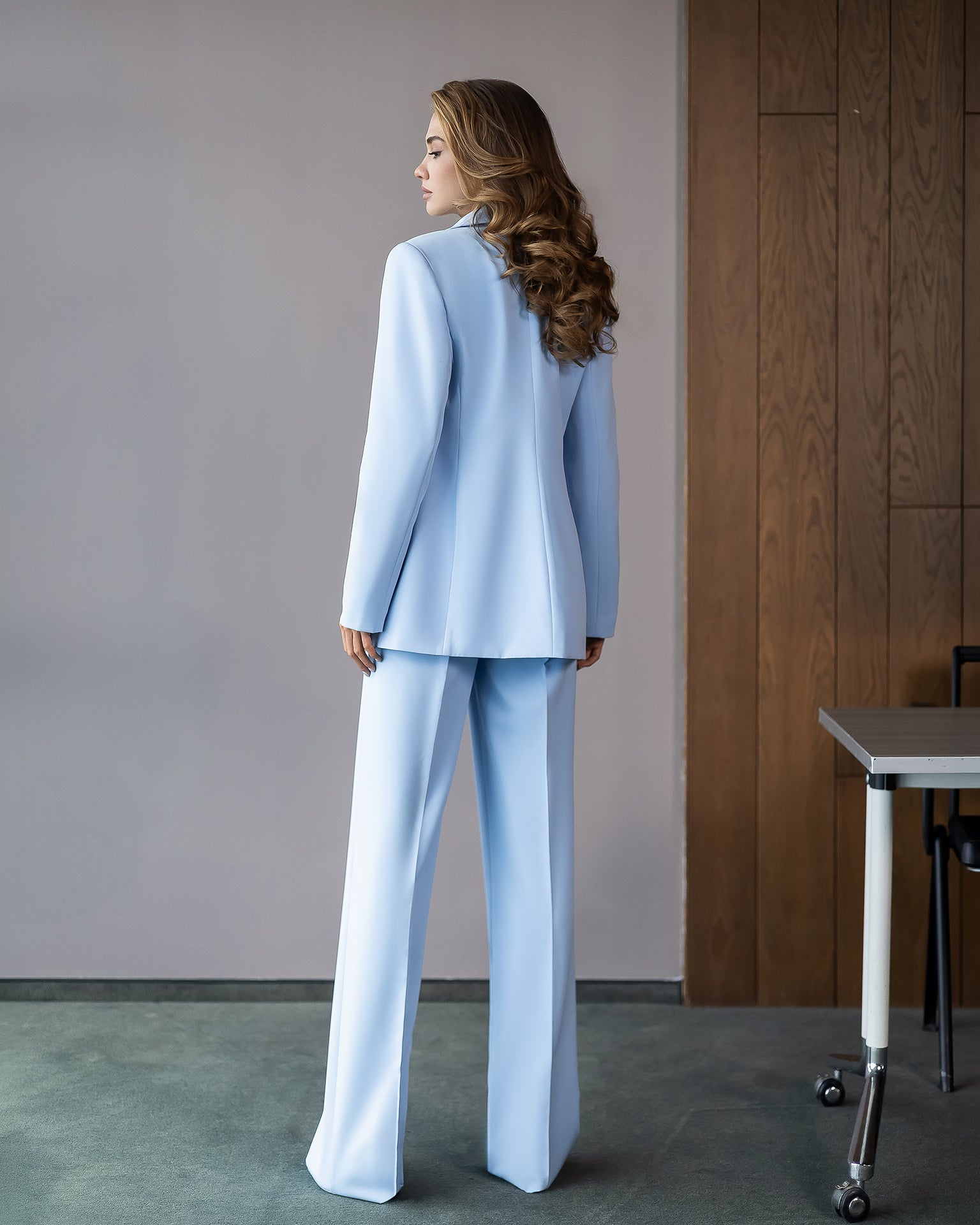 Women's Tailored Crepe Suit Set: Blazer and Trousers, XS–XXL