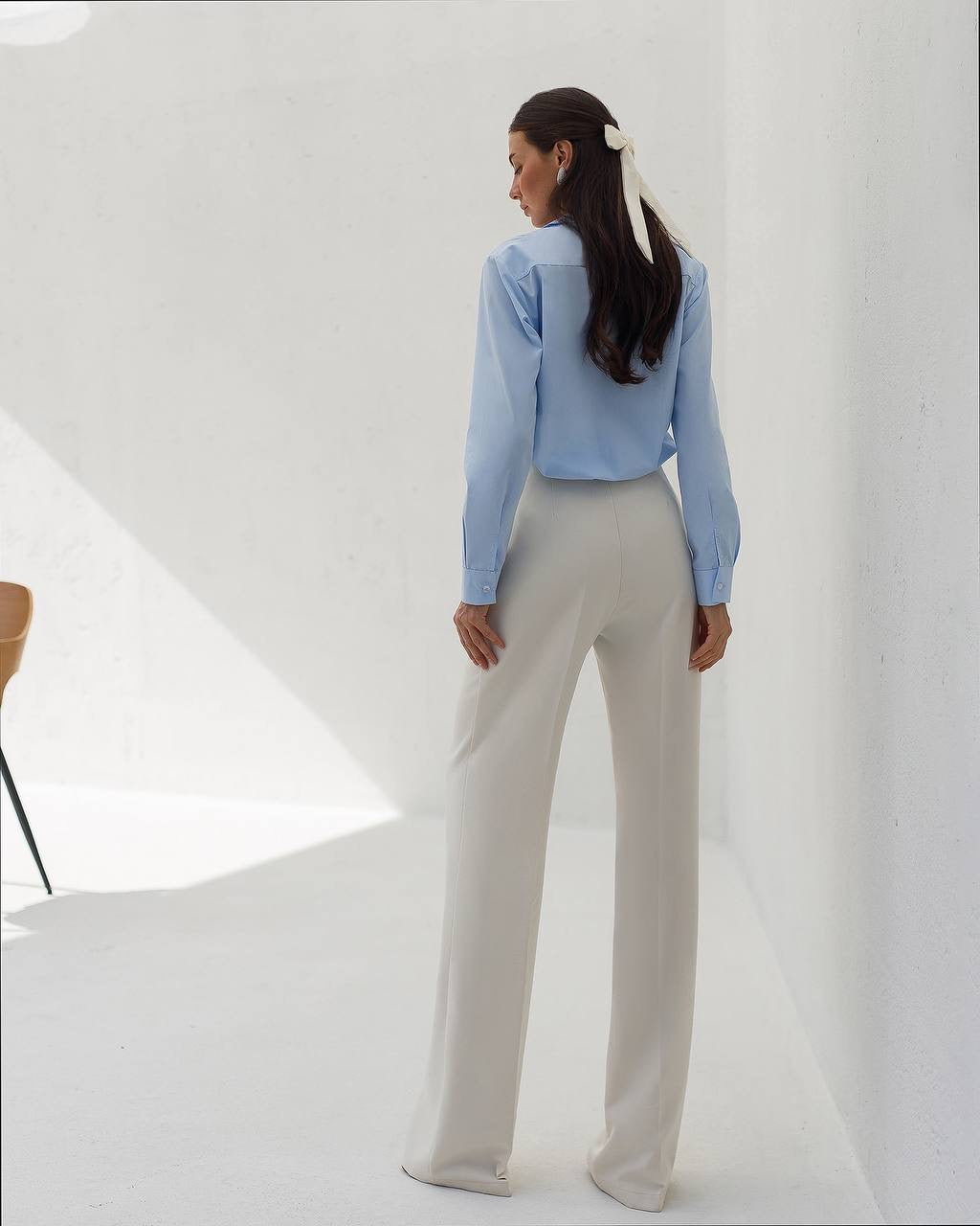 Women's Premium Crepe Tailored Trousers in Classic Neutrals