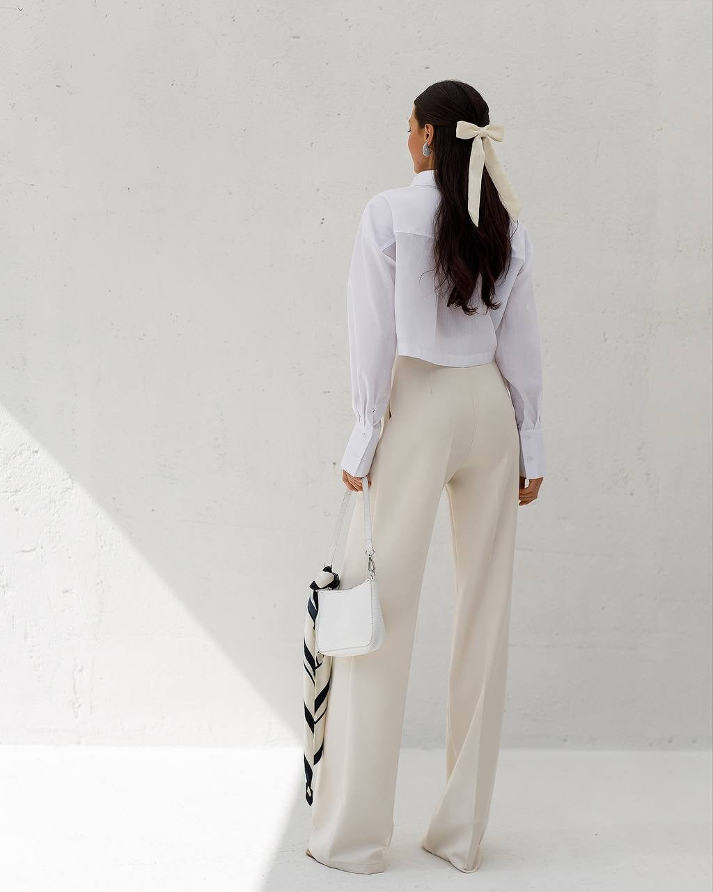 Women's Premium Crepe Tailored Trousers in Classic Neutrals
