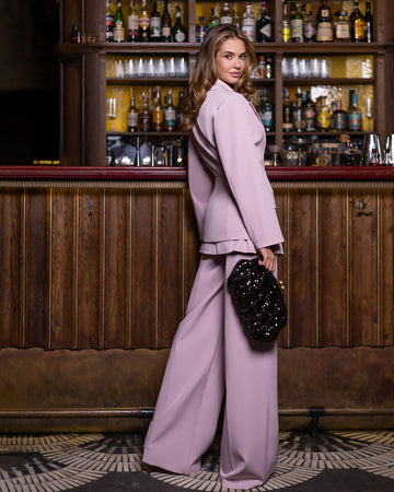 Women's Three-Piece Crepe Suit: Blazer, Trousers & Peplum
