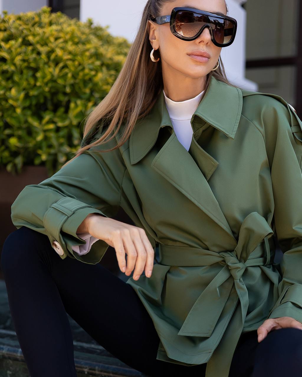 Women's Cotton Trench Coat with Thick Lining in Versatile Hues