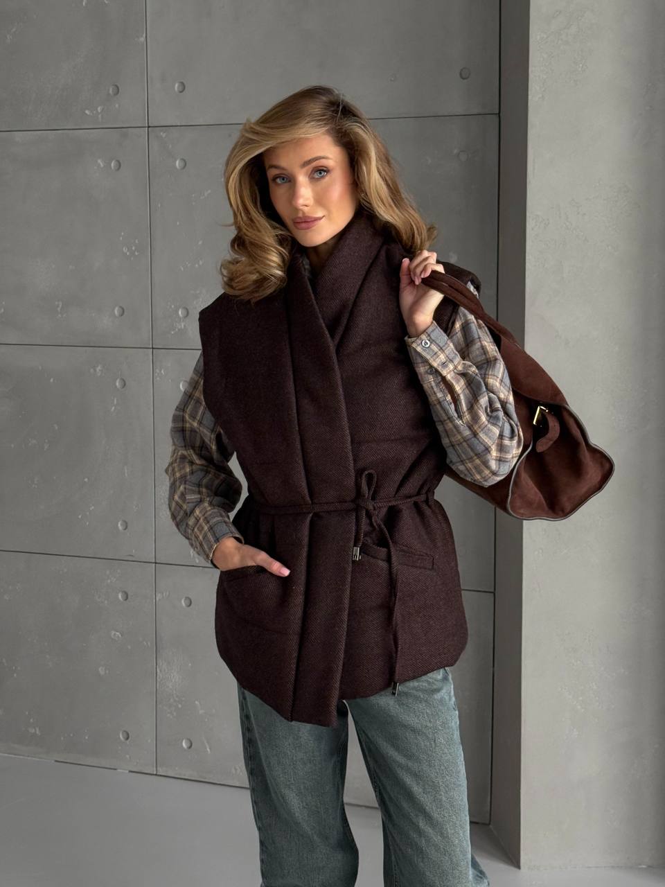 Insulated Waist-Accent Vest “Sindi”