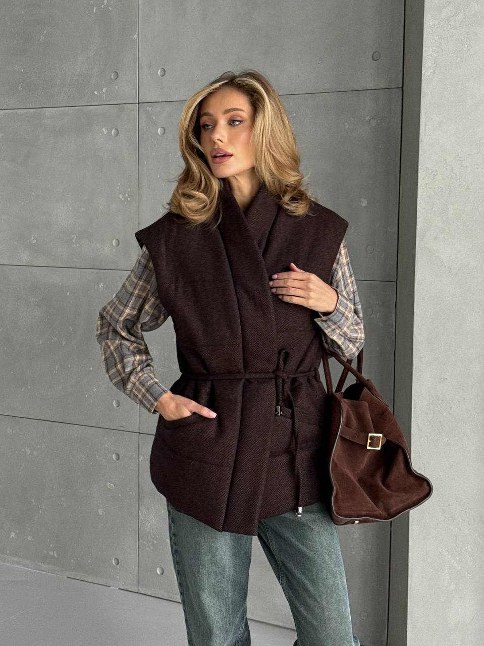 Insulated Waist-Accent Vest “Sindi”