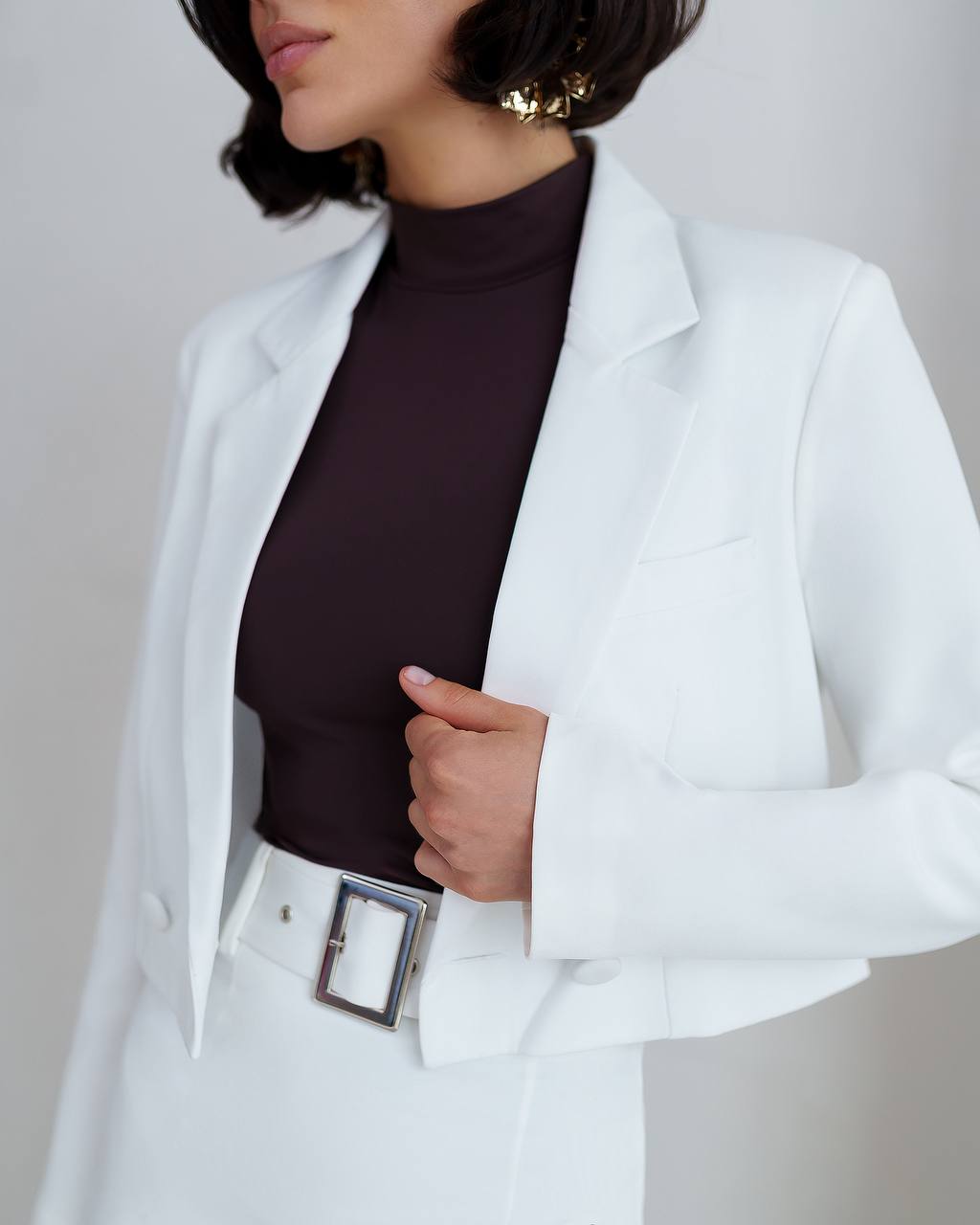 Women's Tailored Skirt Suit in Premium Twill with Lined Jacket