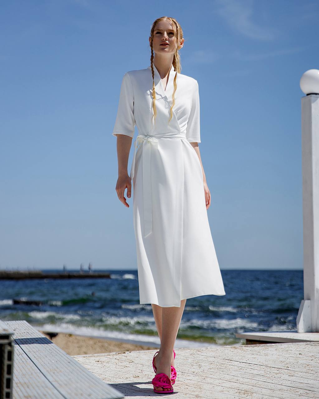Elegant Tailored Women's Structured Comfort Twill Dress