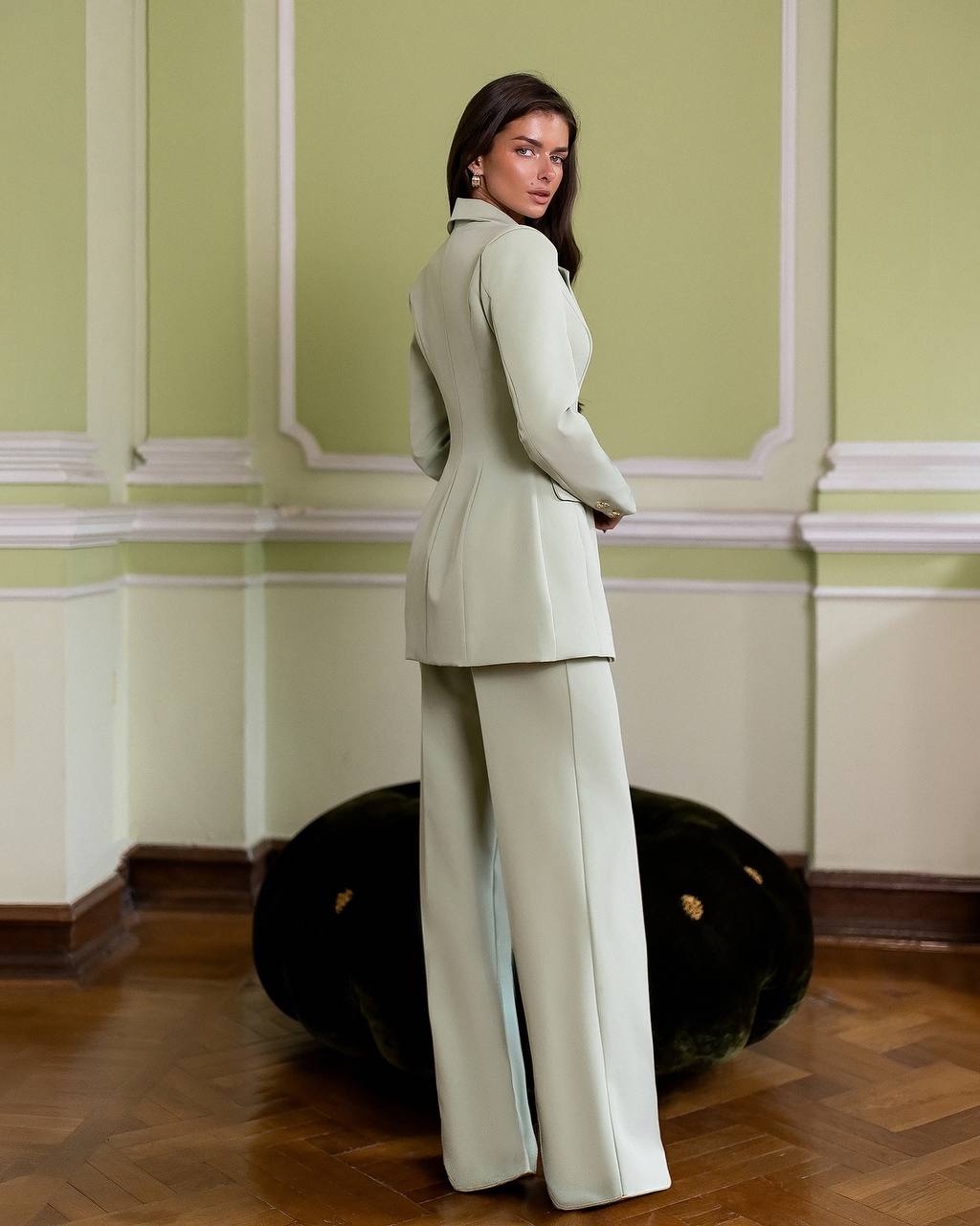 Tailored Women's Suit in Premium Twill with Longline Jacket