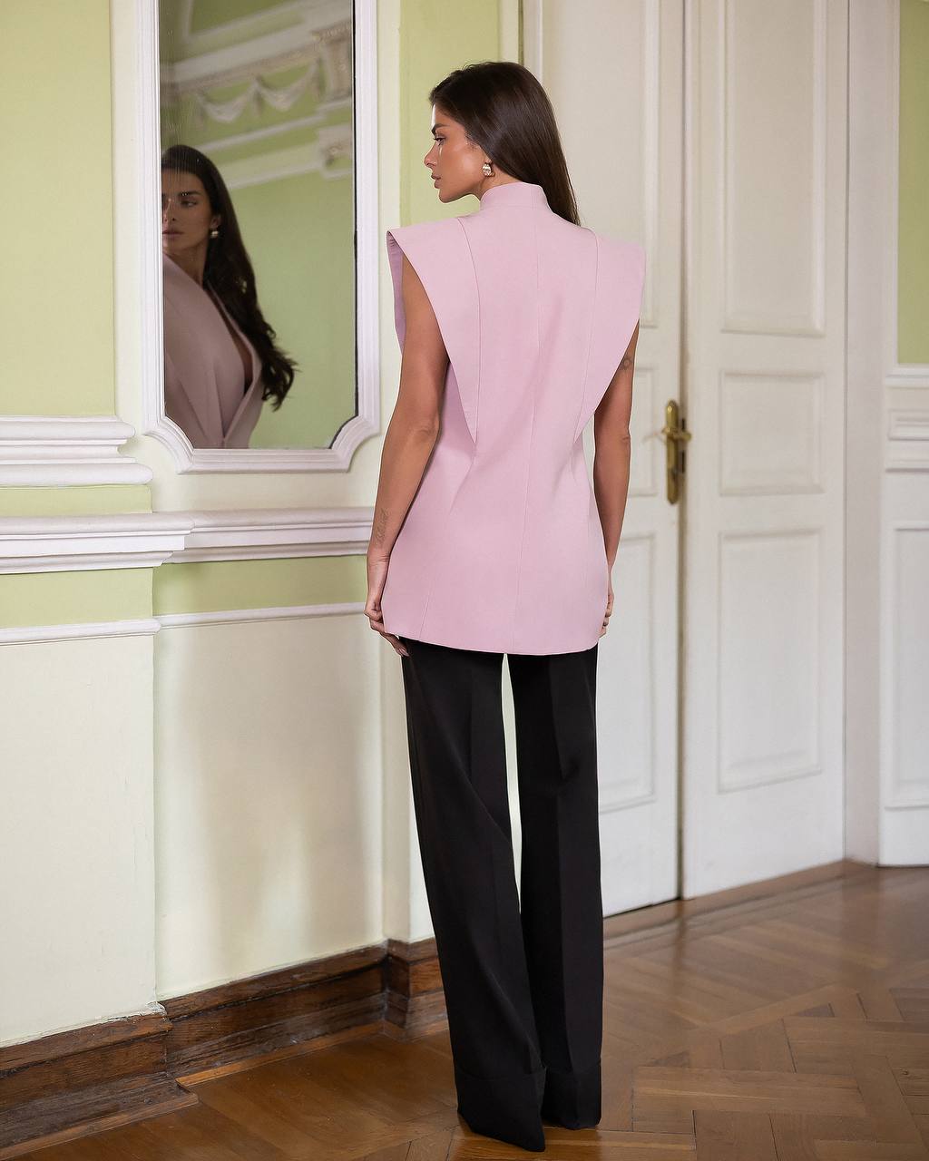 Women's Tailored Trousers in Premium Diagonal Crepe, XS-L, 4 Colors