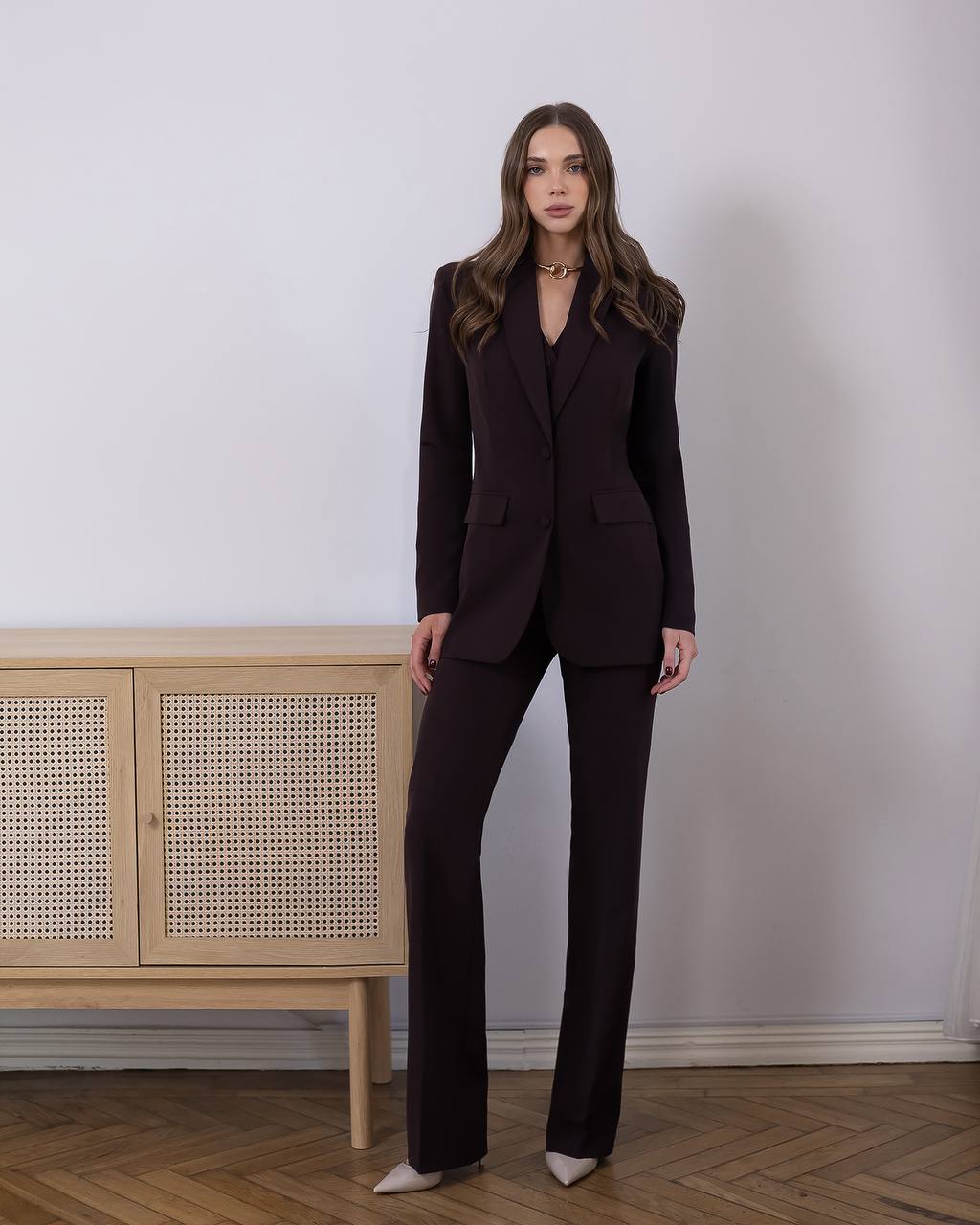 Tailored Suit in Premium Suiting Fabric — Three-Piece Suit with Vest