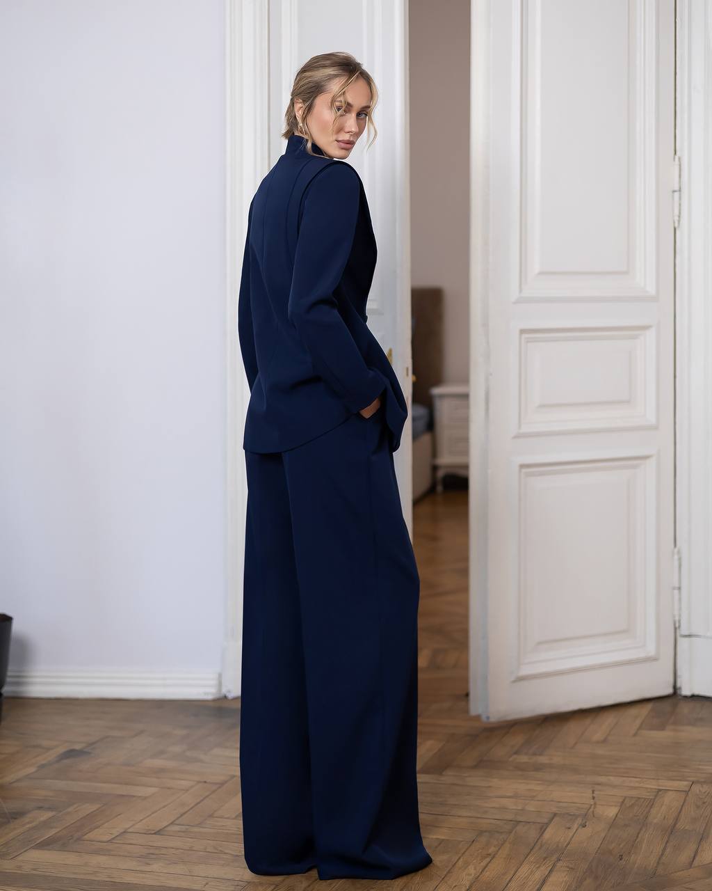 Tailored Twill Suit Set with Jacket & Pants, Classic Fit