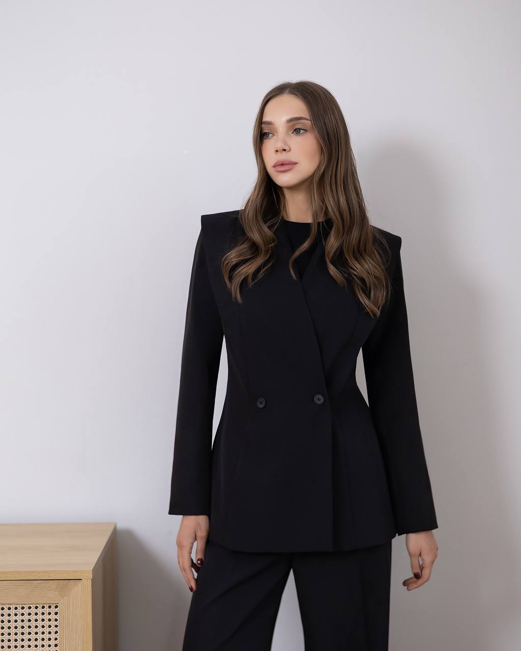 Tailored Twill Suit Set with Jacket & Pants, Classic Fit