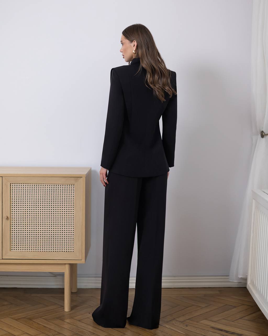 Tailored Twill Suit Set with Jacket & Pants, Classic Fit