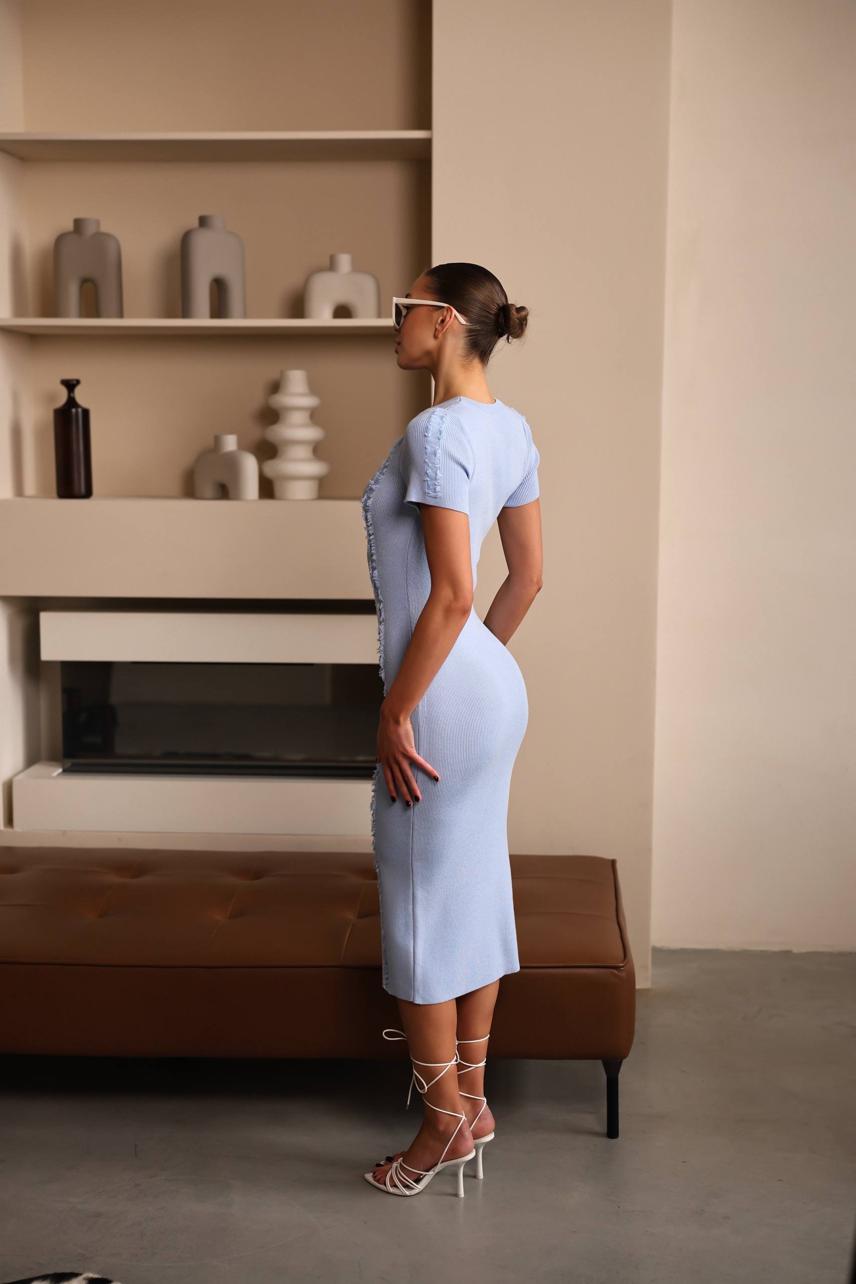 Fitted Knit Dress Oriana – Sculpting Silhouette with Textured Detail