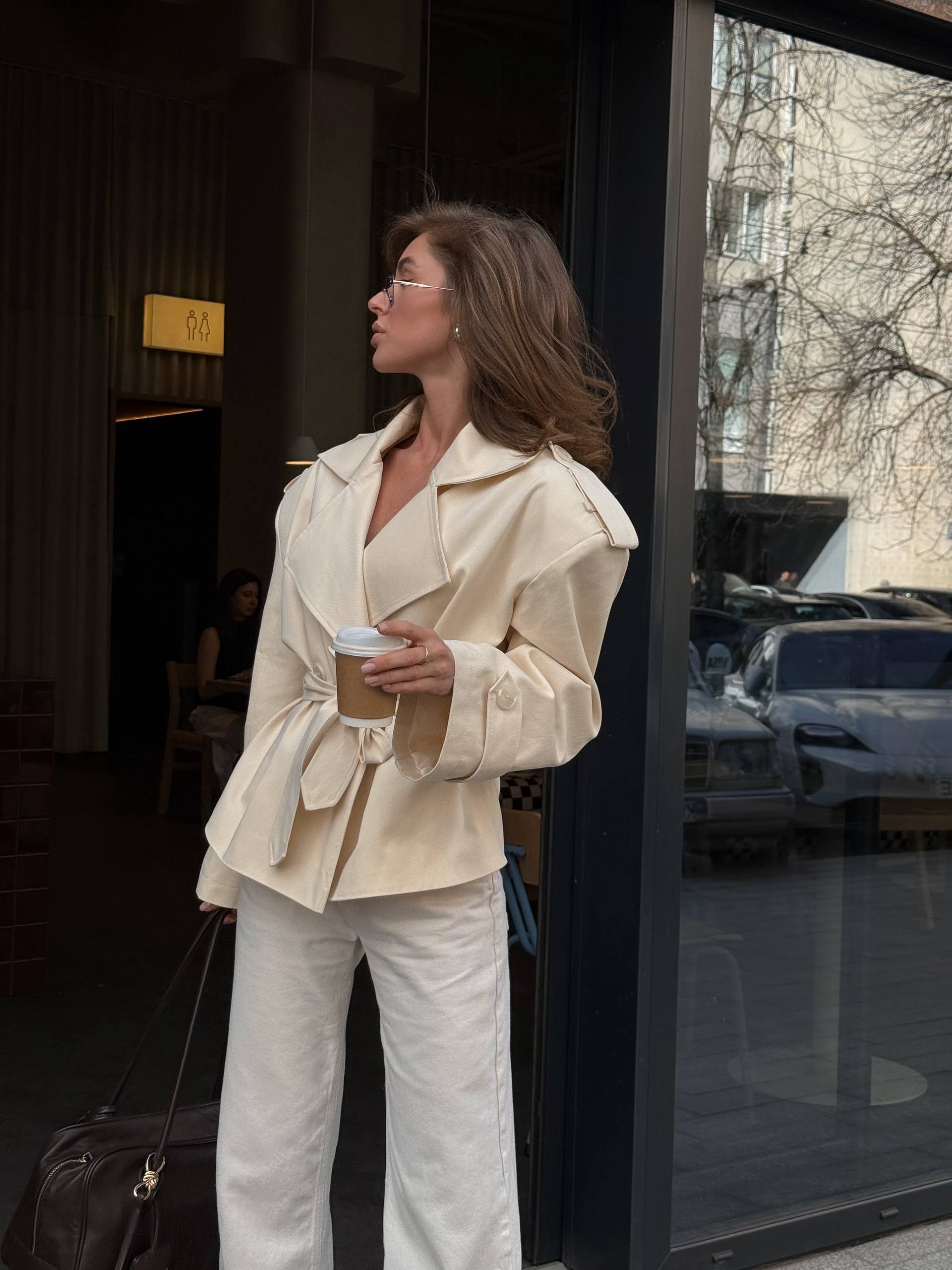 Lightweight Cropped Trench Coat – Stylish Women’s Jacket