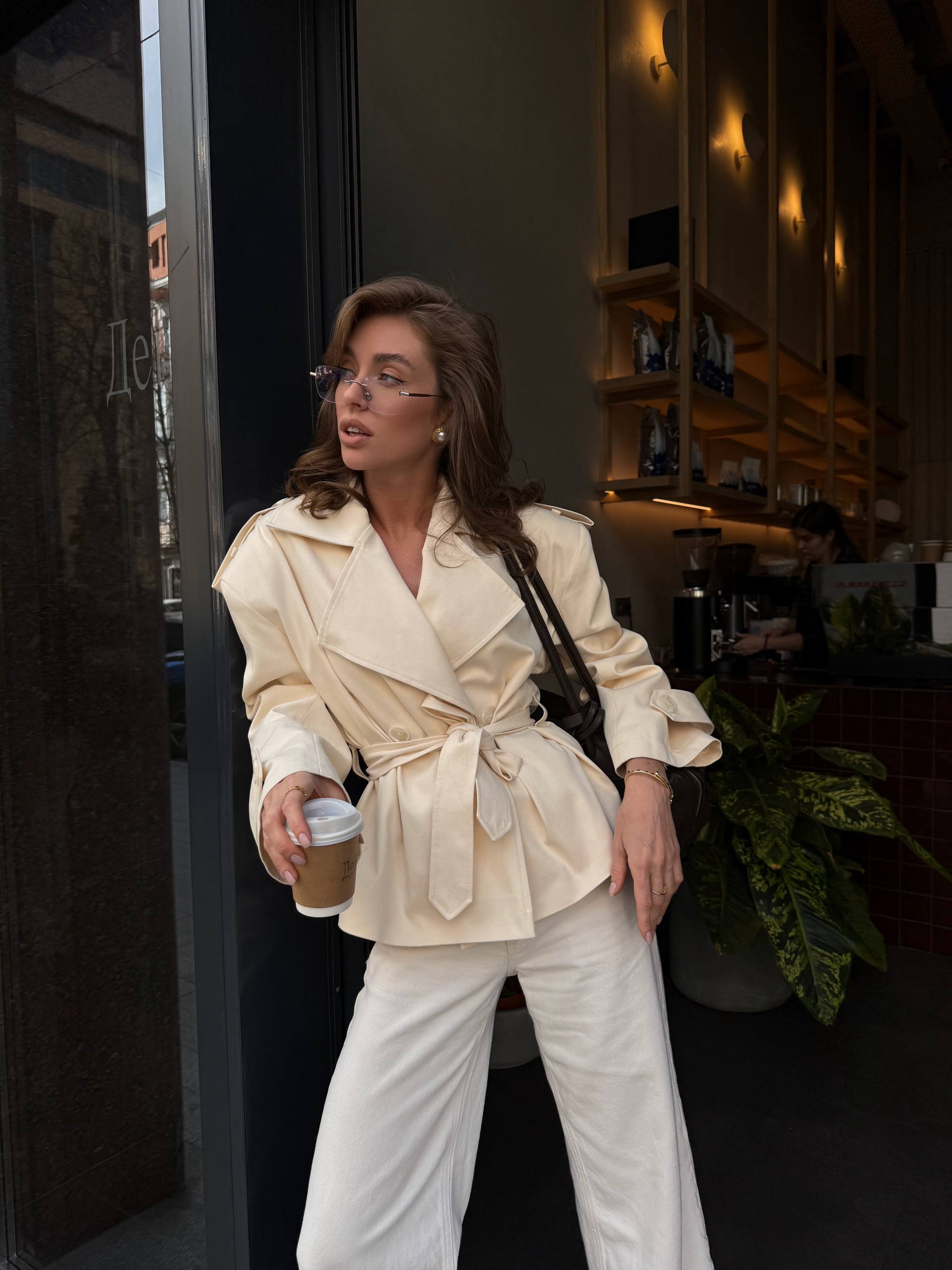 Lightweight Cropped Trench Coat – Stylish Women’s Jacket