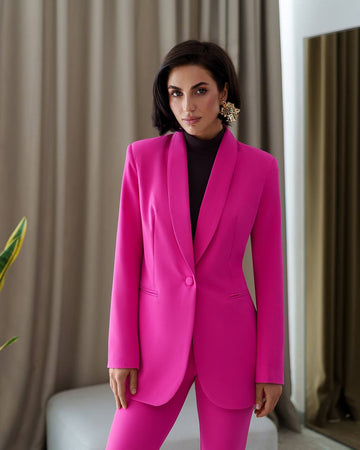 Premium Tailored Fabric Lined Blazer & Flared Trousers Suit