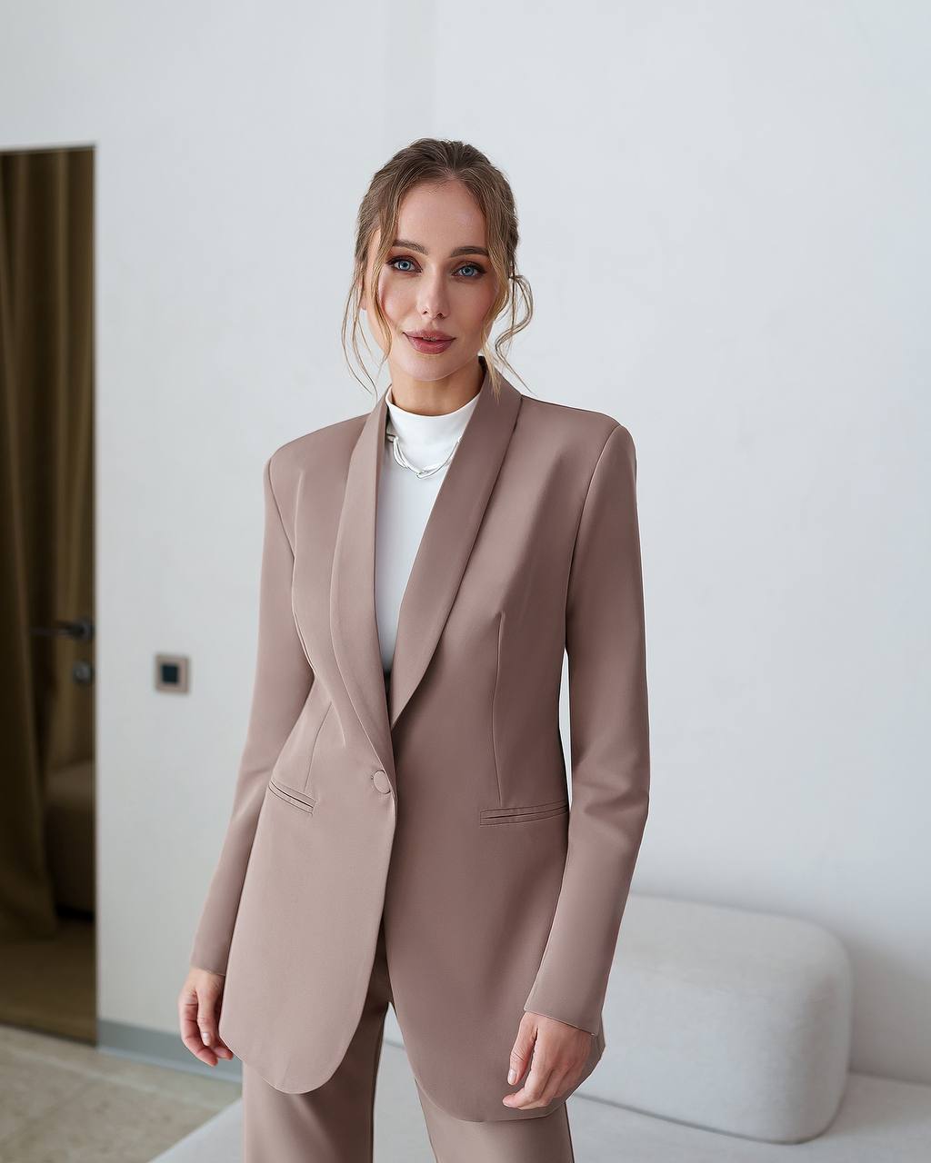 Premium Tailored Fabric Lined Blazer & Flared Trousers Suit
