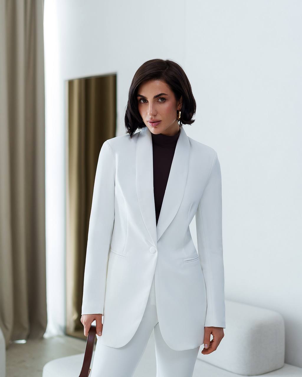 Premium Tailored Fabric Lined Blazer & Flared Trousers Suit