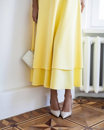 Elegant Women's Premium-Quality Twill Tailored Silhouette Dress