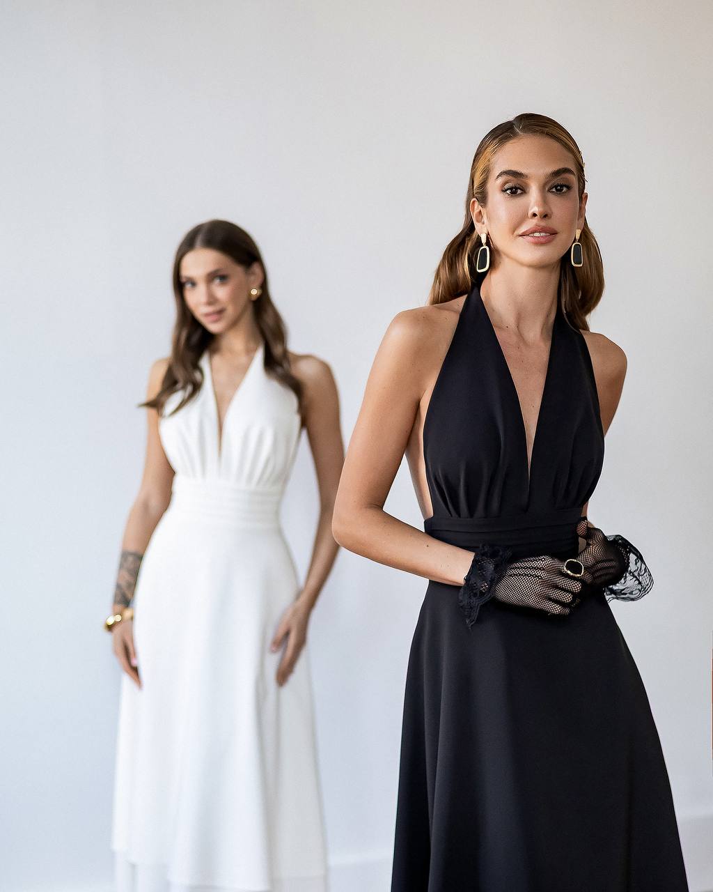 Elegant Women's Premium-Quality Twill Tailored Silhouette Dress