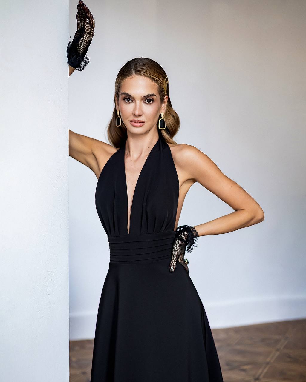 Elegant Women's Premium-Quality Twill Tailored Silhouette Dress