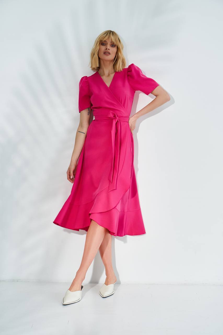 Elegant Maxi Dress in Premium-Grade Twill, Tailored Fit