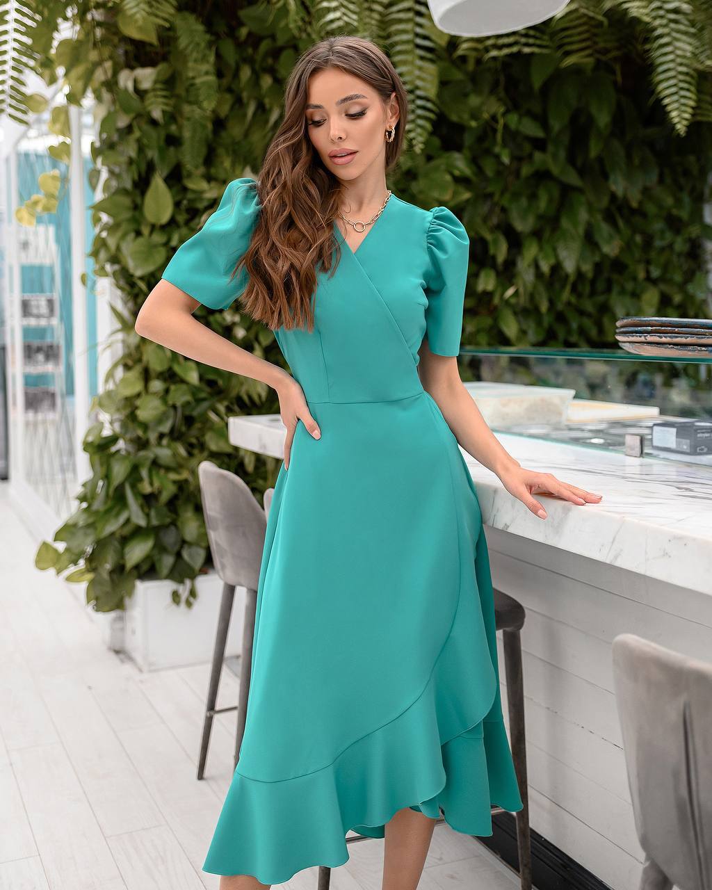 Elegant Maxi Dress in Premium-Grade Twill, Tailored Fit