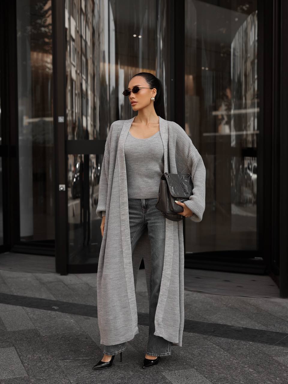 Cardigan “Kashtan” – Elongated Silhouette with Soft Structure
