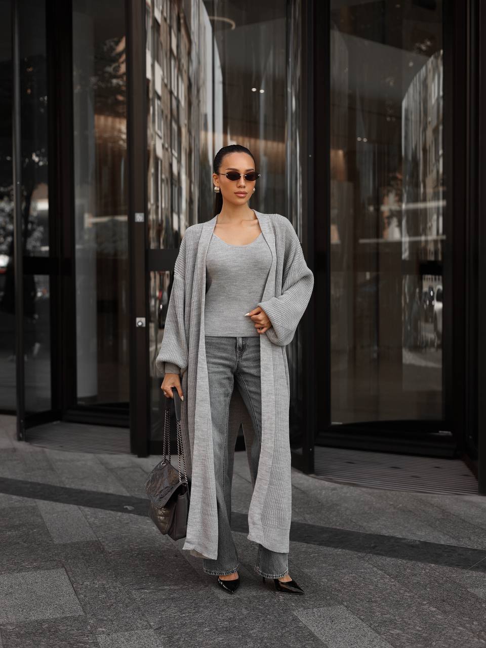 Cardigan “Kashtan” – Elongated Silhouette with Soft Structure