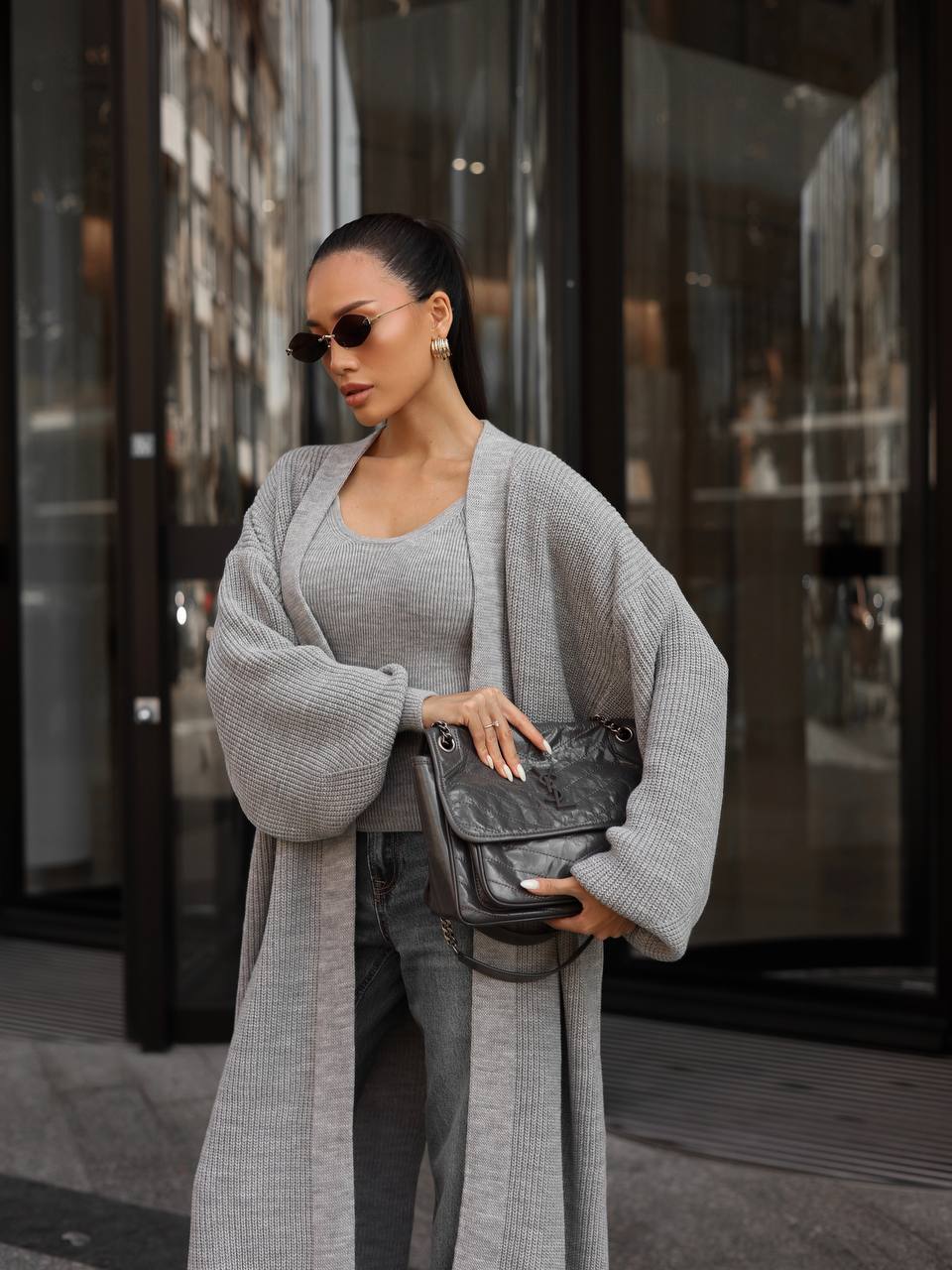 Cardigan “Kashtan” – Elongated Silhouette with Soft Structure