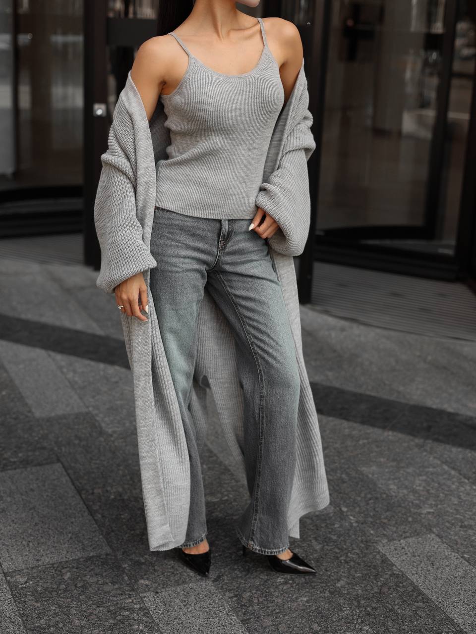 Cardigan “Kashtan” – Elongated Silhouette with Soft Structure