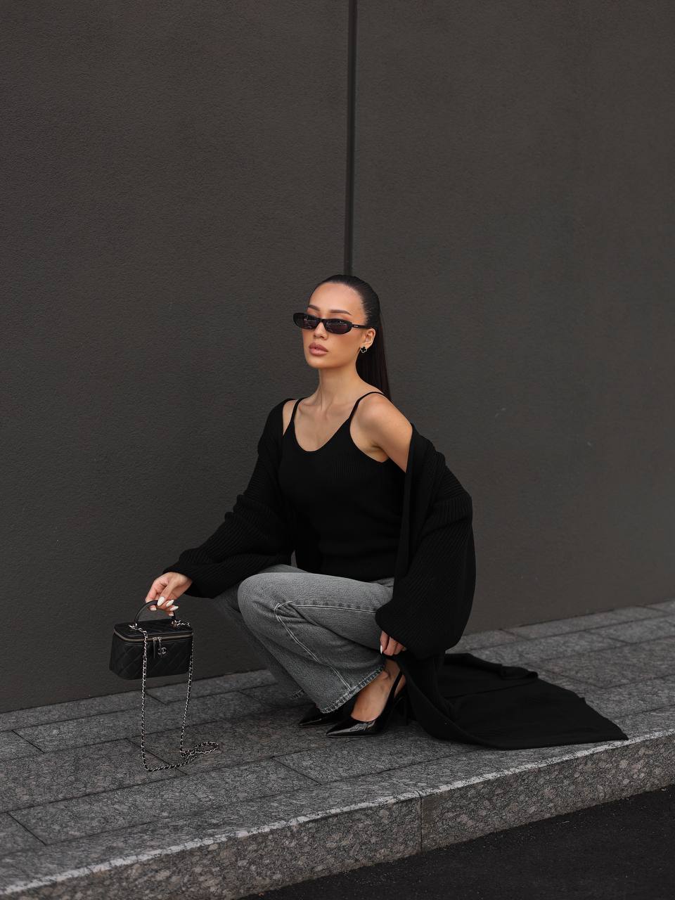 Cardigan “Kashtan” – Elongated Silhouette with Soft Structure